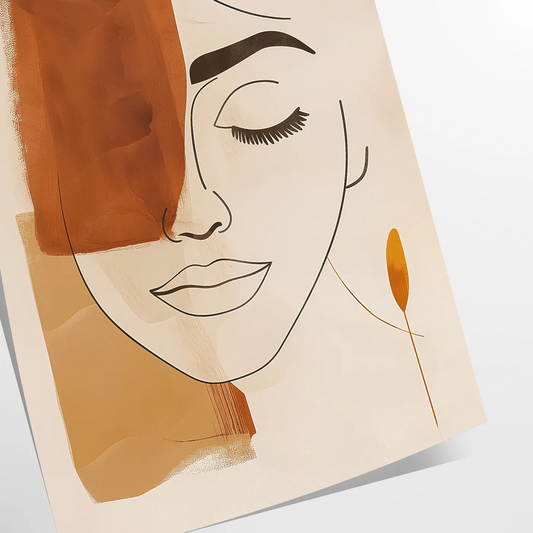 space stunning abstract line art poster vibrant blend green orange hues captivating piece wall ideal gift occasion framed print unmounted artwork perfect touch elegance room