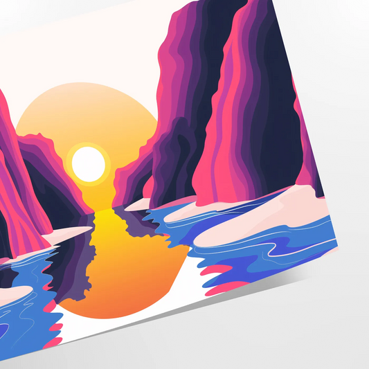 essence geometric minimal art orange red poster standout wall piece unique gift artwork bold simplicity modern decor enthusiasts unframed editions