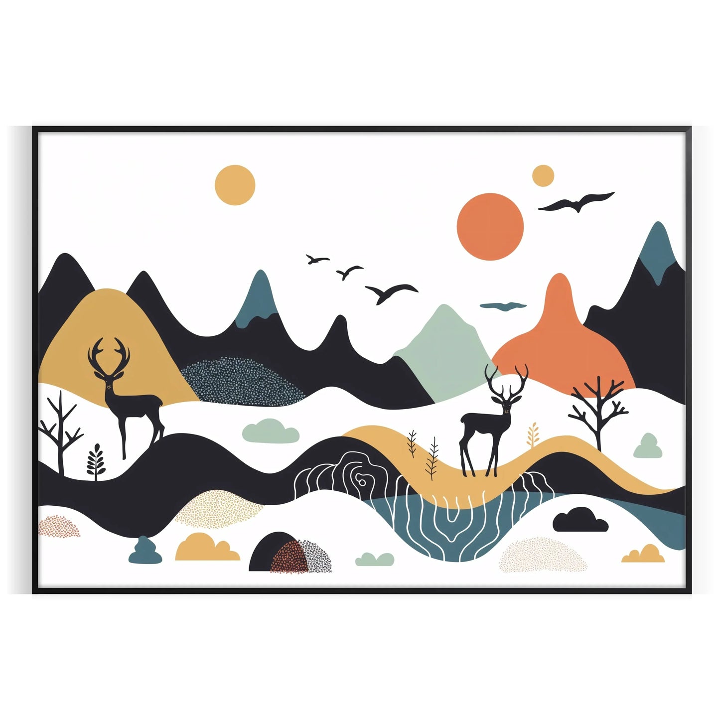 elegance Geometric Minimal Art 21 poster gray green hues sophisticated wall unique gift print modern touch space sizes A4 cm A0 surroundings today