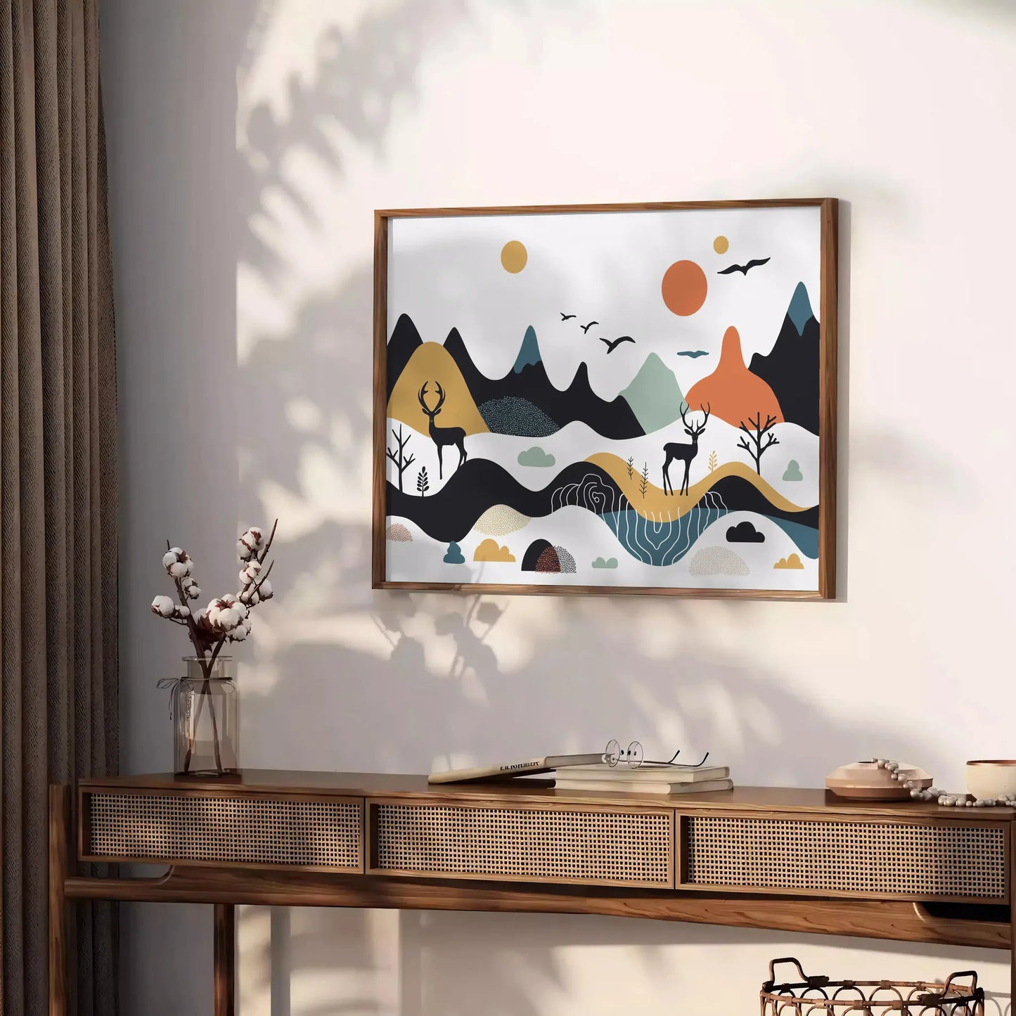 elegance Geometric Minimal Art 21 poster gray green hues sophisticated wall unique gift print modern touch space sizes A4 cm A0 surroundings today