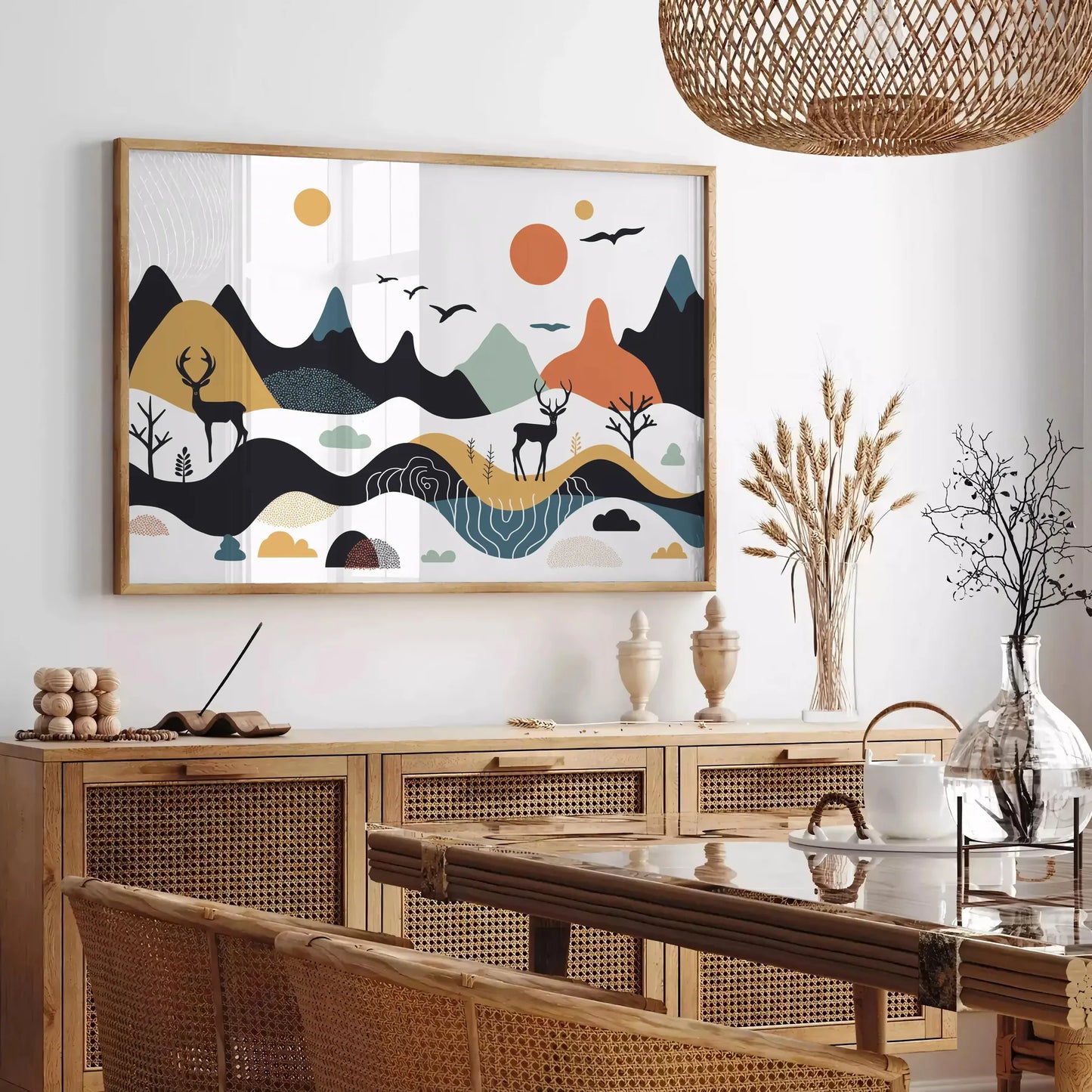 elegance Geometric Minimal Art 21 poster gray green hues sophisticated wall unique gift print modern touch space sizes A4 cm A0 surroundings today