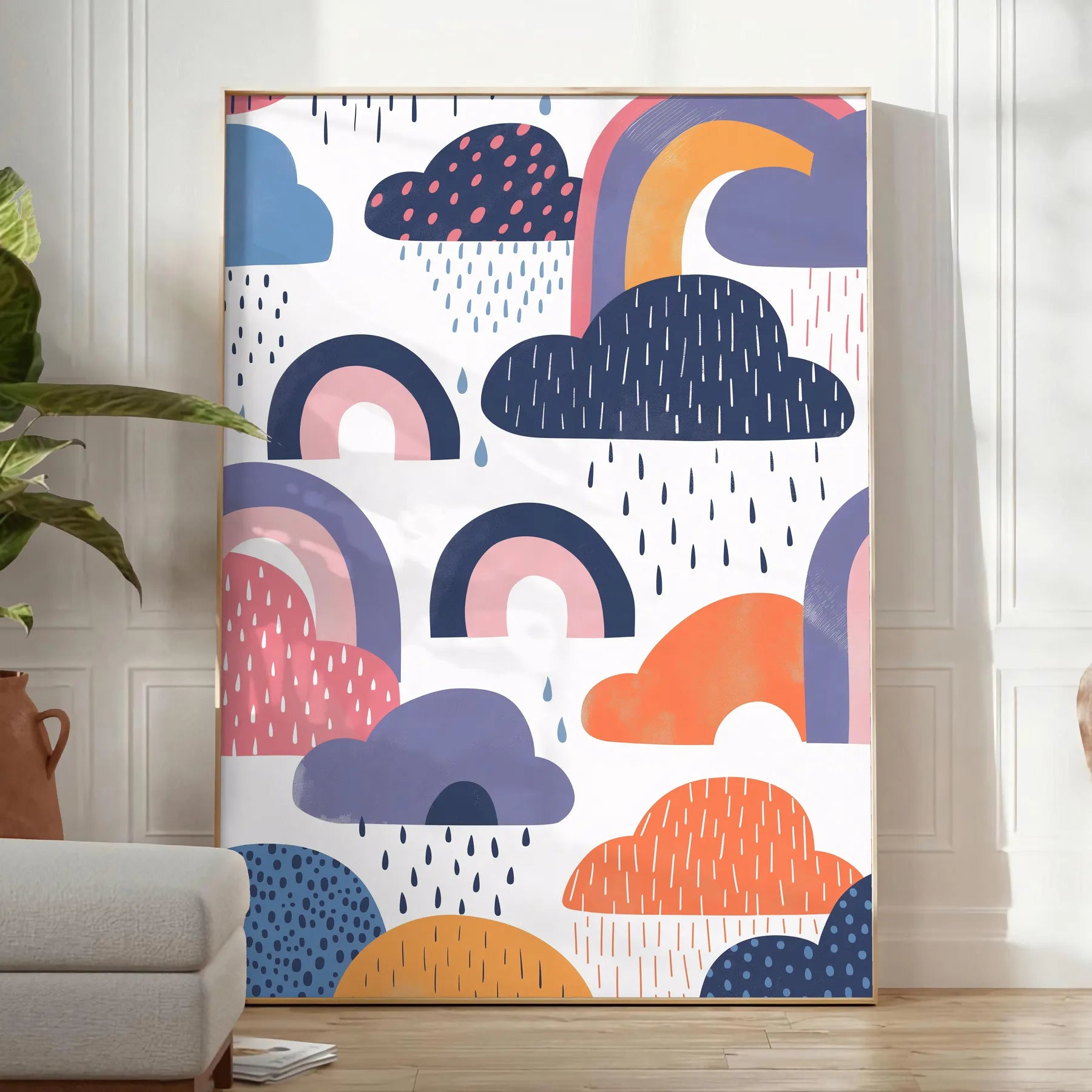 space geometric minimal art poster sophisticated gray green hues wall thoughtful gift print modern touch room style